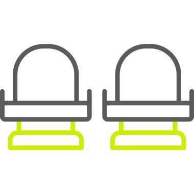 iki - renk çizgisi vektör çizgisi simgesi.