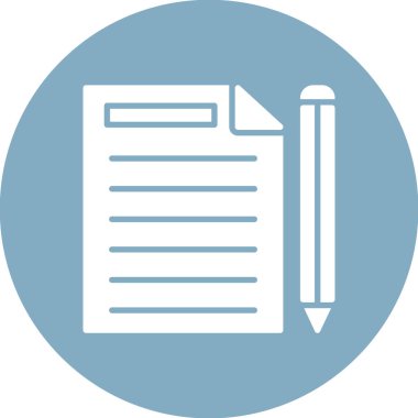 Kolayca düzenlenebilecek ya da düzenlenebilecek izole edilmiş belge vektör simgesini düzenle.