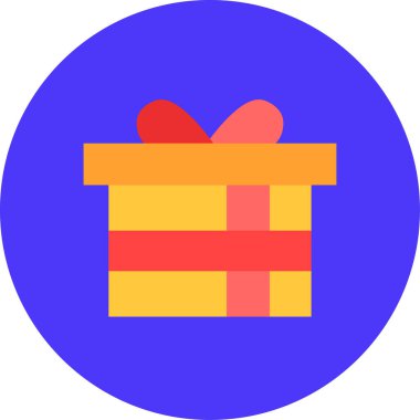 kutucuk hediye simgesi düz stil