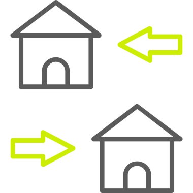 Eve. Web simgesi basit illüstrasyon