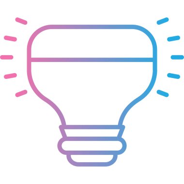 ampul vektör simgesi modern basit illüstrasyon