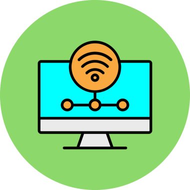 Kablosuz. Basit simge, modern biçim