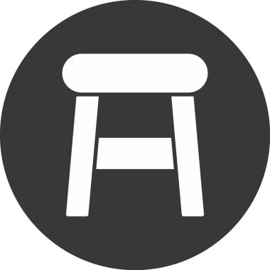 Sandalye. Web simgesi basit illüstrasyon