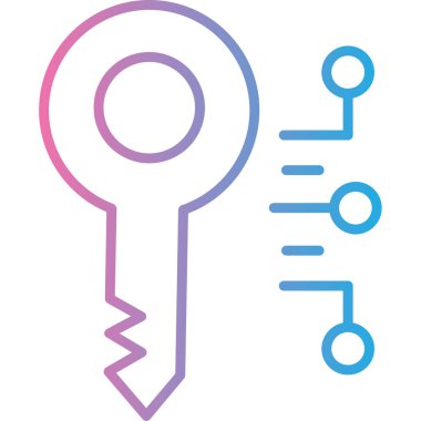 Anahtar. Web simgesi basit illüstrasyon