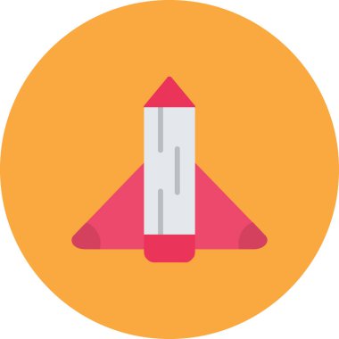 roket düz vektör simgesi