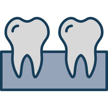 Diş Bakımı renkli vektör simgesi