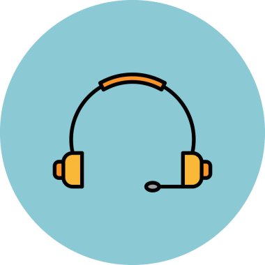 kulaklık simgesi vektör illüstrasyonu