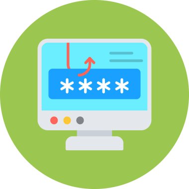 parola kilidi parola simgesi dolu ana hatlar biçiminde