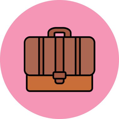 Çanta simgesinin vektör illüstrasyonu