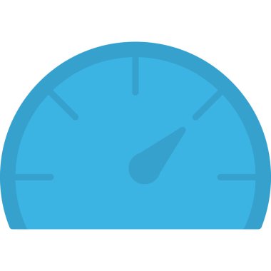 Hız göstergesi simgesi, düz vektör tasarımı illüstrasyonu