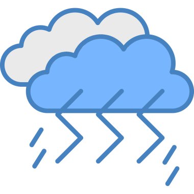 Yağmurlu bulutlar. Basit illüstrasyon