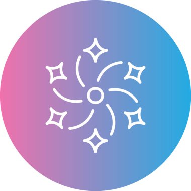 Benzersiz güneş vektörü simgesi