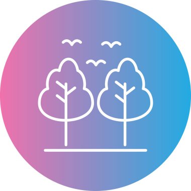 Ağaç. Web simgesi basit illüstrasyon