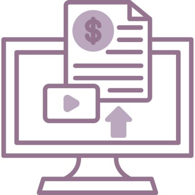 Dolar işareti. Web simgesi basit illüstrasyon