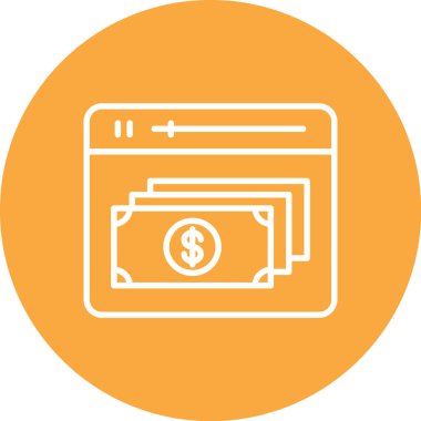 Para için. Web simgesi basit illüstrasyon