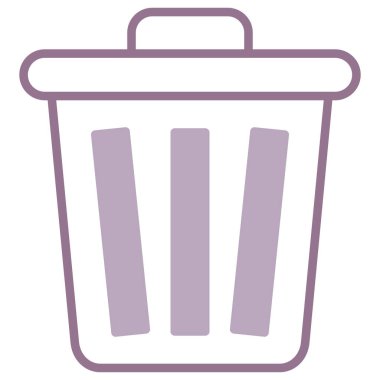 Çöp kutusu simgesi vektör çizimi tasarımı