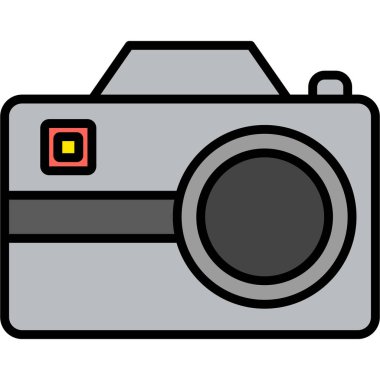 Kamera simgesi. Vektör illüstrasyonu