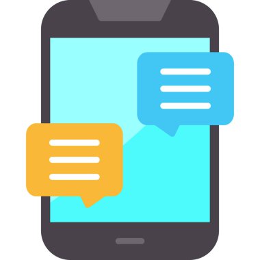 Sohbet sohbet ileti simgesi ana hat biçimi