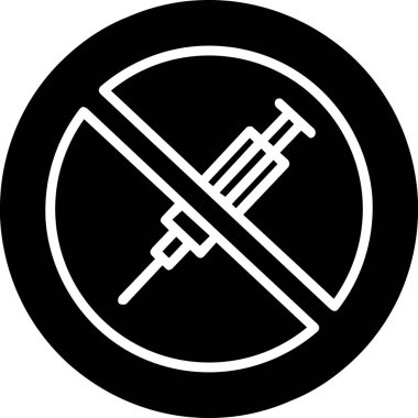 Vektör illüstrasyonu, şırınga simgesi