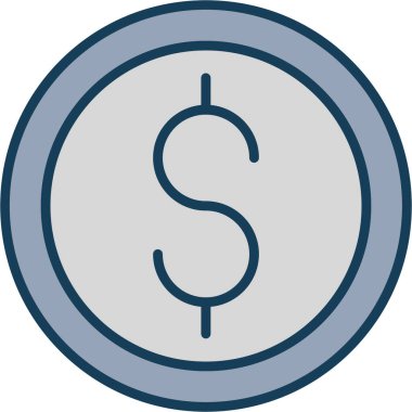 Para doları. Web simgesi basit illüstrasyon