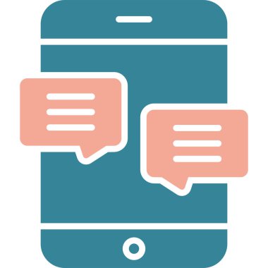 Sohbet mesajı vektör illüstrasyonu