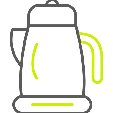 çaydanlık simgesi, basit vektör illüstrasyonu