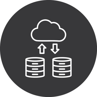 Sunucu. Web simgesi basit illüstrasyon