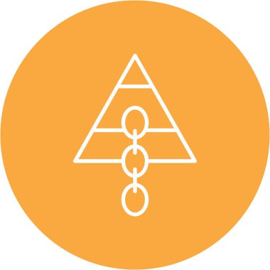 Bir piramidin bir simgesinin vektör çizimi