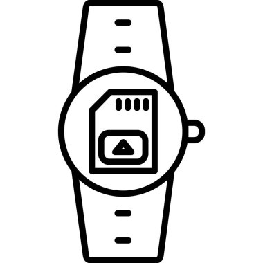 smartwatch saat vektör simgesi