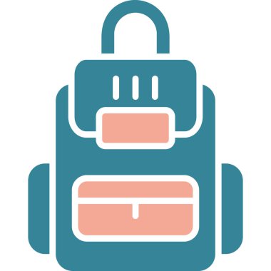 bavul ikonu vektör illüstrasyonu