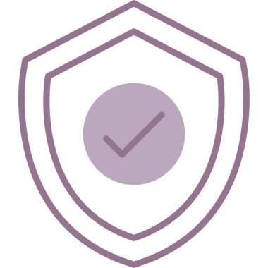 Kolayca değiştirilebilen veya düzenlenebilen güvenlik kalkanı vektör simgesi