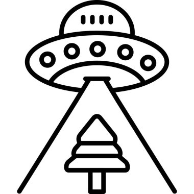 Uzay gemisi. Web simgesi basit illüstrasyon