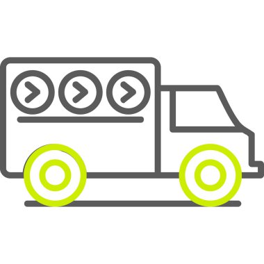 araba servisi ana hatları simgesi