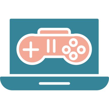 Çevrim içi Oyun. Basit illüstrasyon