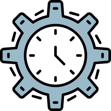 Alarmlı saat simgesi - taslak biçimi