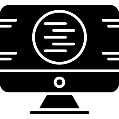 Bilgisayar simgesinin vektör illüstrasyonu