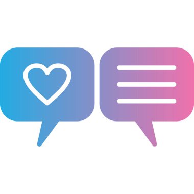 konuşma kabarcıklar simge vektör çizim