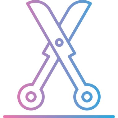 çapraz makas ikonu. Web için araç vektör simgelerinin özet çizimi