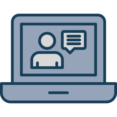 dizüstü bilgisayar ile sosyal medya simge