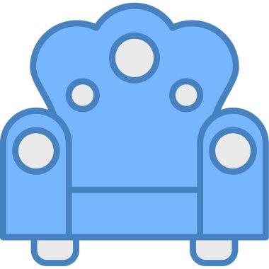 Sandalye. Web simgesi basit illüstrasyon