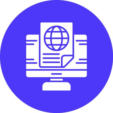 bilgisayar izleme simgesi, vektör illüstrasyonu