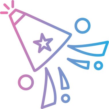 Havai fişekler. Web simgesi basit illüstrasyon