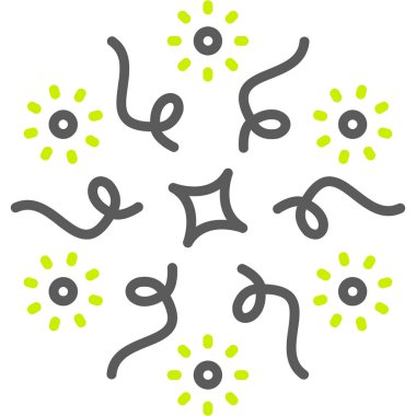 Havai fişekler. Web simgesi basit illüstrasyon