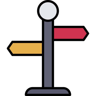 Yön ok ikonu vektör illüstrasyonu