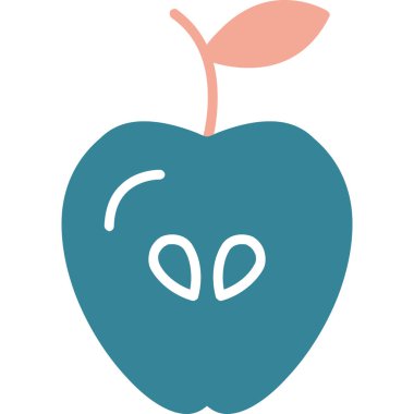 Beyaz arka planda izole edilmiş şirin elma meyvesi