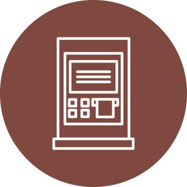 vektör atm simgesi illüstrasyonu