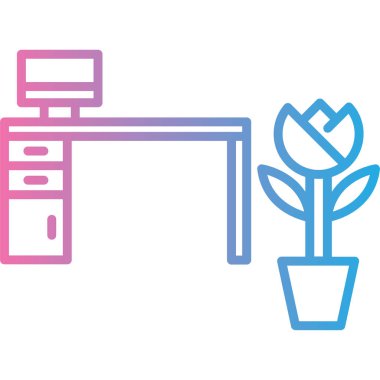 Bitki simgesinin vektör illüstrasyonu