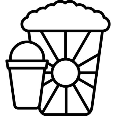 Patlamış mısır. Web simgesi basit tasarım