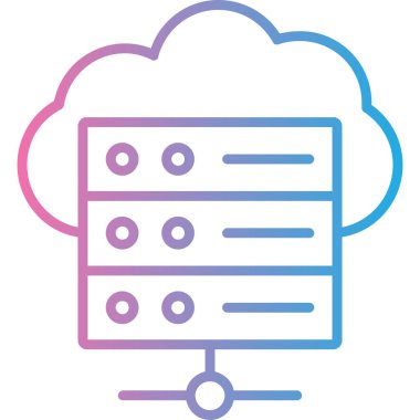 bulut depolama vektörü simgesi modern basit vektör illüstrasyonu