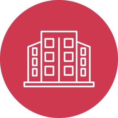 Otelde. Web simgesi basit illüstrasyon